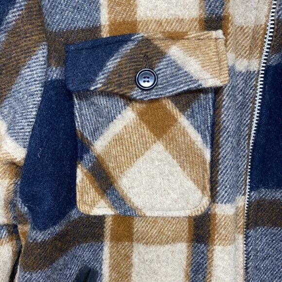 Woolrich Wool Mackinaw Cruiser Jacket Men’s XL Lined Coat Zip Plaid USA - Picture 5 of 12